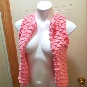 Girl's Pink Plush Vest